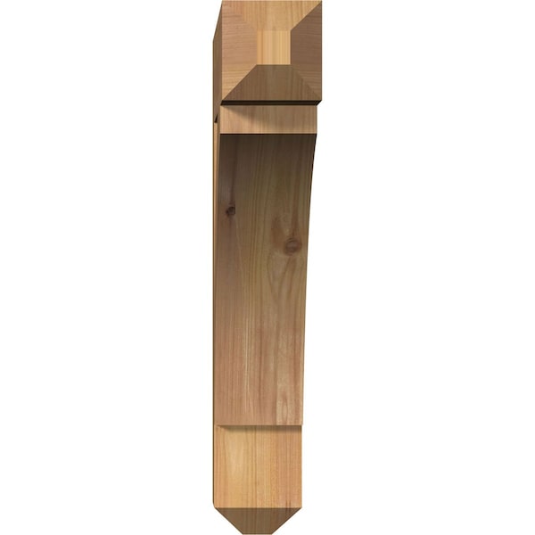 Thorton Craftsman Smooth Bracket, Western Red Cedar, 3 1/2W X 20D X 20H